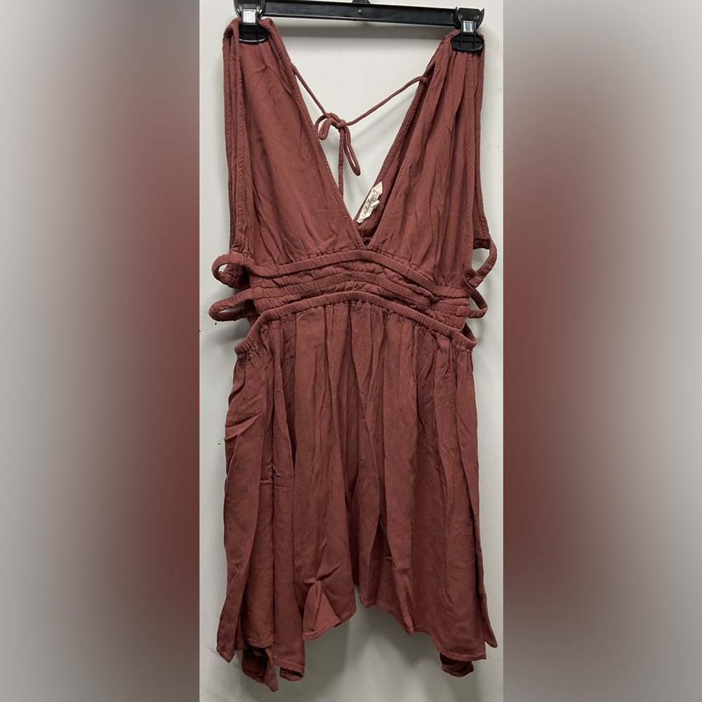 Indulge Instyle Dress Mini with side cutouts Brown Size Large Coverup